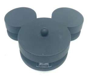 Disney Mickey Mouse Silhouette Shape Desktop Stapler Black Paper Weight Vintage - Picture 1 of 3