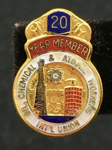 Oil, Chemical and Atomic Workers International Union 20 year member pin - Picture 1 of 6