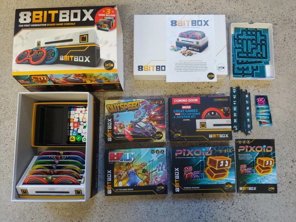 8 Bit Box (Board Game, 2018) IELLO 3 console games system strategy COMPLETE - Image 1 of 1