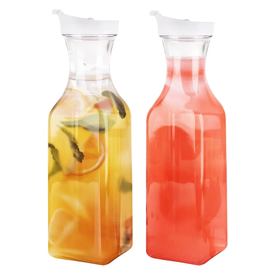 Gusto 50 oz Carafe with Lid - Clear Pitcher Easy-Pour for Mimosas