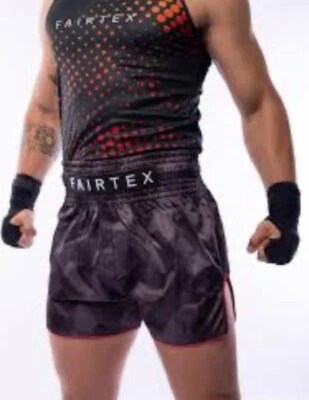 Fairtex BS1902 Stealth Grayish Satin Shorts Boxing Muay Thai Slim Men's XXL - Image 1 of 4