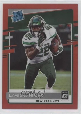 2020 Panini Donruss Rated Optic Preview Red Prizm /99 La'Mical Perine Rookie RC - Image 1 of 2