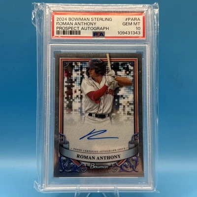 Bowman Sterling Roman Anthony 2024 automático PSA 10 Foto 1 de 4