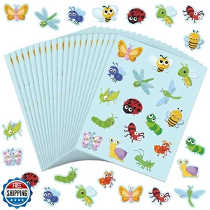 Frienda 480 Pcs Spring Insect Stickers for Kids Bulk Bee Ladybug Butterfly Dr - Picture 1 of 5