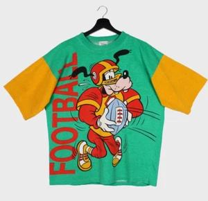 90s vintage Walt Disney GOOFY Football Sport t-shirt graphic tshirt tee OG S M L - Picture 1 of 10
