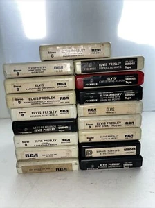 Lot of 17 Elvis Presley 8 Track Tapes Tested - Bild 1 von 5
