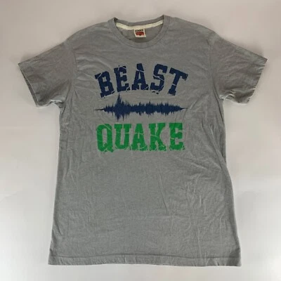 Camisa Beast Quake Marshawn Lynch Gris Homenaje Manga Corta Cuello Redondo Para Hombres Grande Foto 1 de 4