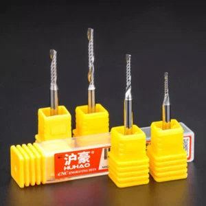 3,175 mm tige simple flûte broyeur d'extrémité en carbure CNC perceuse en spirale fraiseuse fraiseuse neuf - Photo 1/9