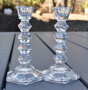 Par de Candelabros de Cristal Mikasa Clear JEWELSTONE AUSTRIA De Colección - Imagen 1 de 7