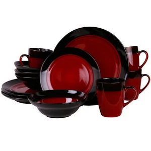 Elama’s Tanizia 16 Piece High Gloss Dinnerware Set - Picture 1 of 1