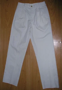 Boys Pants XL 30x31 Khaki Chinos School Uniform Pleated Front New Tag is 30X32 - Picture 1 of 12