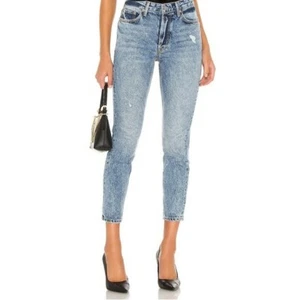 Pantalones de mezclilla recortados ajustados de talle alto Karolina nuevos con etiquetas días como este talla 24 - Imagen 1 de 9