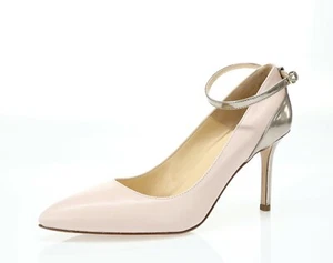 Marvin K Catarina Women's Natural Calf Combo Ankle Strap Pumps Sz. 9.5 - Picture 1 of 6