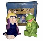 Treasure Craft Kermit& Miss Piggy Sat & Pepper Shaker Set