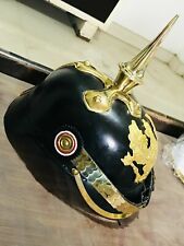 WW I&II Brass FR German Helmet Collectible Armor Pickelhaube Leather Screw Spik