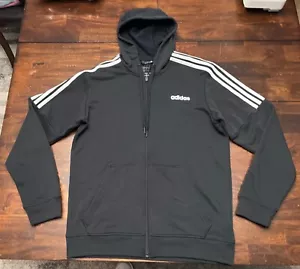 Adidas Climalite 3 Stripes Black Full Zip Trainingsjacke Herren Größe Medium " - Bild 1 von 5