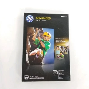6x Zaawansowany papier fotograficzny HP 4X6 Błyszczący atramentowy Q6638-10016 50 arkuszy Partia 6 szt. - Zdjęcie 1 z 2