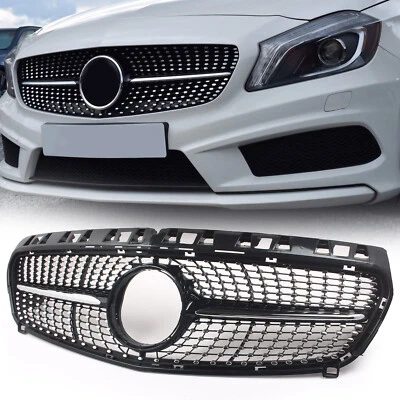Parrilla delantera negra Mercedes Benz W176 A200 A180 A250 Clase A 2013-2015 - Imagen 1 de 4