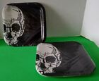 2 Pkgs Scary Skull Black & White Square 8 3/4" Halloween Paper Plates 8 CT