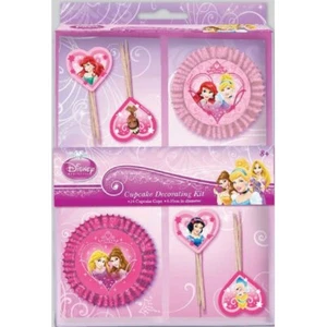 Disney Princess Birthday Party Cupcake Cake Decorating Kit Picks Wrappers - Picture 1 of 1