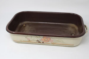 Baumann ~ alte Emaille Bratreine ~ Bräter ~ Bratenpfanne ~ Gartendeko ~ Deko - Bild 1 von 7