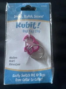 Rubit The Easy Dog Tag Curve Shape Switch Clip, Small, 0.85-Inch Diameter, Pink - Picture 1 of 2