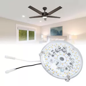 3.93 Inch LED Ceiling Fan Light AC 120V 18W 2000LM 3 Color Temperature - Picture 1 of 23