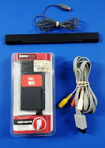 NIP Gamestop Nintendo Wii Power Supply OEM Ac Adapter Wired Sensor Bar AV Cables - Picture 1 of 5