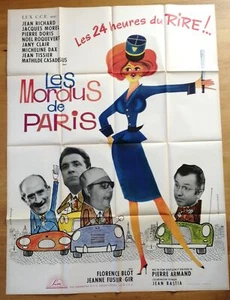 MORDUS DE PARIS jean richard affiche cinema originale 160x120 voiture '65 - Picture 1 of 1