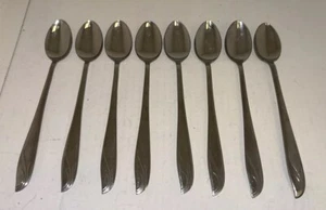 NSCO National Stainless FINALE Glossy Japan Flatware ICED TEA SPOONS lot of 8 - Picture 1 of 6