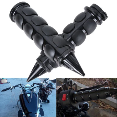 Empuñaduras de manillar negras de 1" para motocicleta Honda Shadow Spirit 750 1100 VT1100 Foto 1 de 4