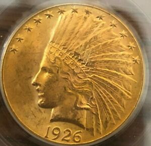 BU 1926 $10 INDIAN HEAD GOLD EAGLE  ~PCGS MS63