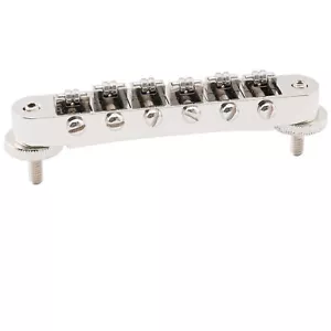 Musiclily Pro Nickel 10.4mm Roller ABR Tune-O-Matic Bridge M4 Stud For LP Guitar - Picture 1 of 5