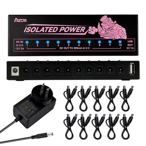 AZOR Guitar Effect Pedal Power Supply Fully Isolated Pedal Power Supply 18V 2A - Picture 1 of 10