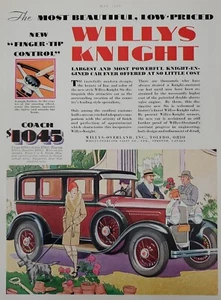 Vintage Magazine Print Ad - 1929 WILLYS KNIGHT Luxury Automobile Ad - Full Color - Picture 1 of 4