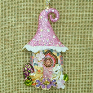 Mejorador magnético Kirks Folly Pascua Casa de Hadas tono dorado conejo, pollita, huevo - Imagen 1 de 4