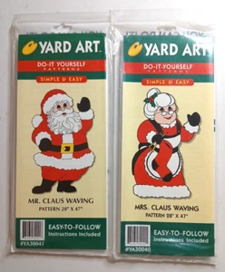 Patrones de colección arte de patio Mr & Mrs Clause agitando hágalo usted mismo 1998 - Imagen 1 de 6