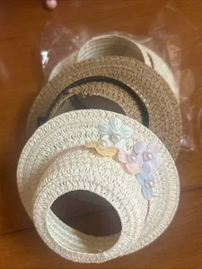 Qty  3 New Cute Straw Hats For Pop Mart Labubu Macaron, Have A seat, Labubu V3 - Picture 1 of 13