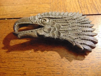 Early Indiana Metal Craft Eagle Head Belt Buckle - Image 1 of 2