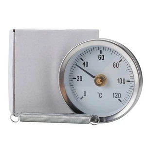 Pipe Thermometers Bimetal Measuring Rohrthermometer Stainless Steel Analog - Picture 1 of 12