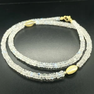 COLLIER 375/-GG MIT MONDSTEIN, BK/BLATTG-DUBL. & HÄMATIT SOGNI D'ORO SCHMUCKJAGD - Bild 1 von 4