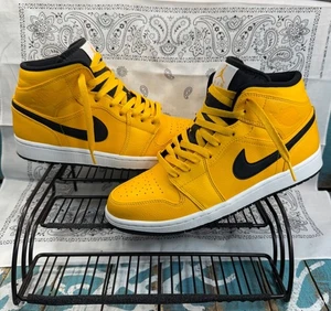Nike Air Jordan Retro Mid University Dorado/Blanco/Negro Iowa Steelers Para Hombres Talla 9 - Imagen 1 de 11