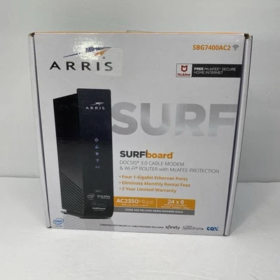 Arris Surfboard DOCSIS 3.0 Cable Modem & WiFi Router SBG7400AC2 - Image 1 of 4