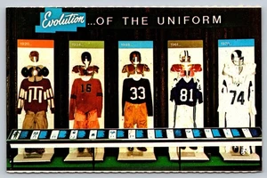Postcard Ohio Canton Pro Football Hall of Fame Evolution of the Uniform c1970s - Picture 1 of 2