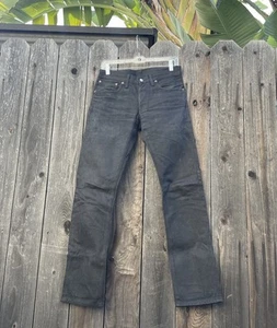 RRL Ralph Lauren Black Selvedge Denim Slim Jeans 28x30 - Picture 1 of 7
