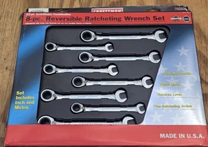 NOS SEARS Craftsman METRIC & SAE 8pc. Reversible Ratcheting Wrench Set 42505 USA - Picture 1 of 9