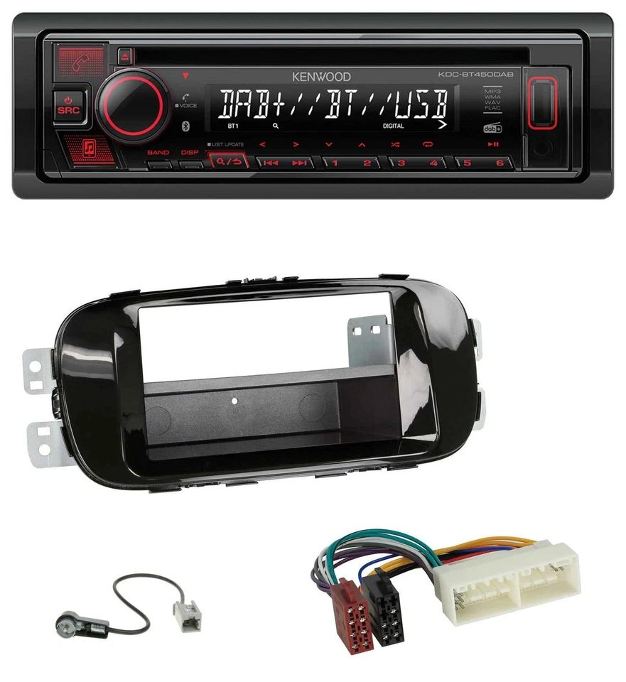 Kenwood MP3 CD USB Bluetooth DAB Autoradio für Kia Soul (PS 2016-2019) piano - Bild 1 von 4