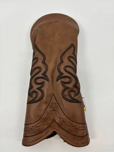 Sunfish Golf Driver Headcover Bota de Vaquero Cuero Premium Country and Western - Imagen 1 de 1