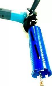 4'' Dry Diamond Core Drill bit with angle grinder adapter & center guide - Picture 1 of 11