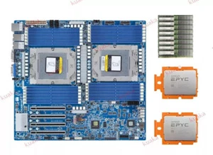 Gigabyte MZ73-LM1(2.0)Server Motherboard With 2x AMD EPYC 9684X CPU,512GB DDR5 - Picture 1 of 5